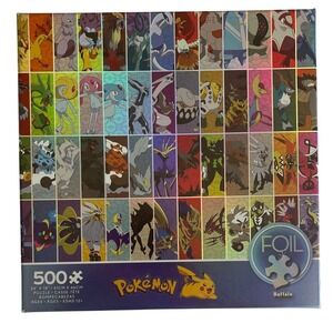 Buffalo David Bitton Pokémon 500 Piece Foil Puzzle NEW